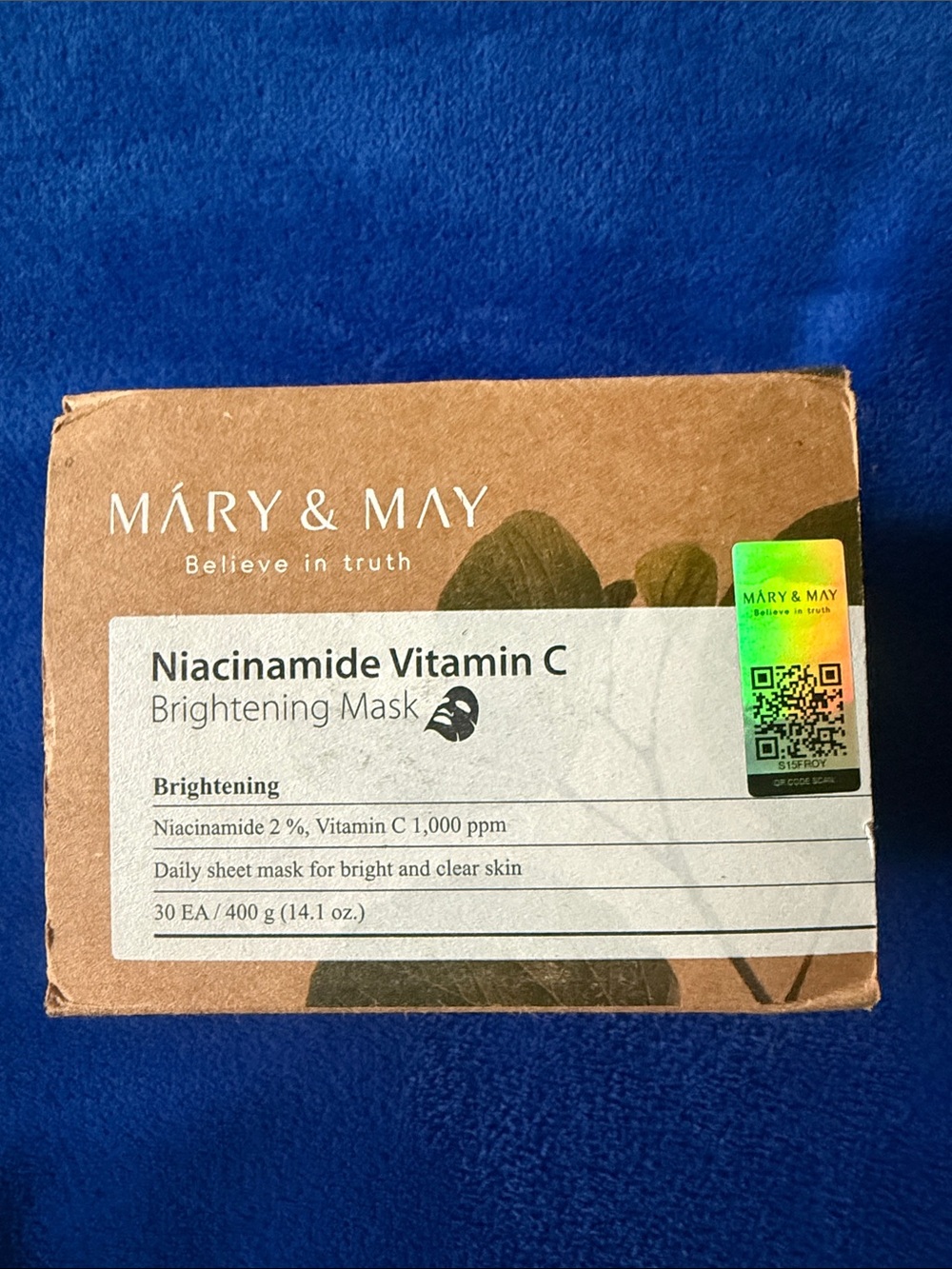Brand new!!! Niacinamide Vitamin C Brightening Mask 30 each expired 02/2027